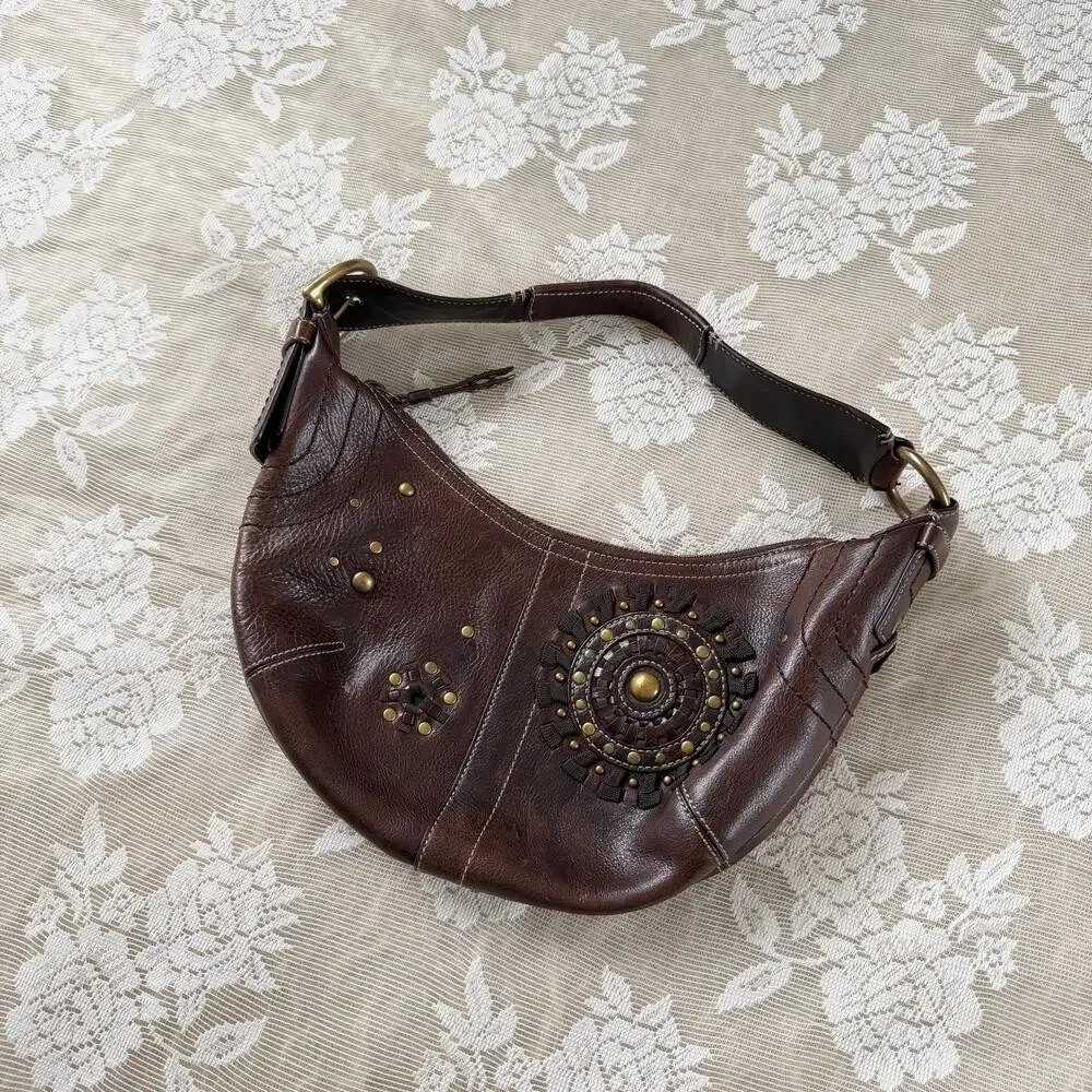 Vintage Coach Leather Hobo Shoulder Bag